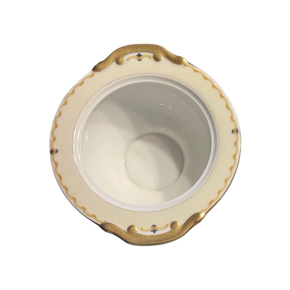 Meito China Japan Lidded Covered Bowl Gold Gilt Floral Scalloped Rim Vtg - Picture 6 of 8